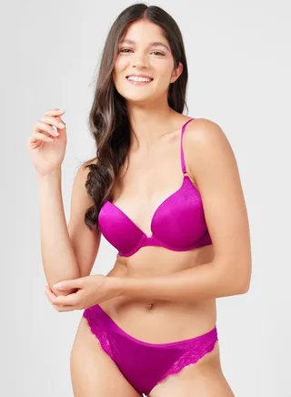 Lace Detail High Leg Brief