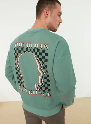 Back Print Oversize Sweatshirt