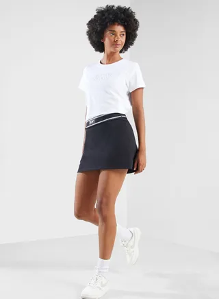 High Waist Logo Shorts