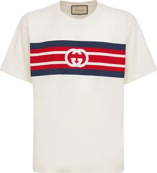 GG printed cotton jersey t-shirt