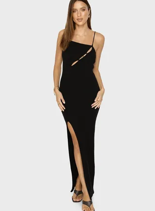 Cut Out Side Slit Dress