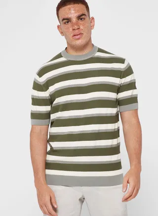 Striped Knitted T-Shirt