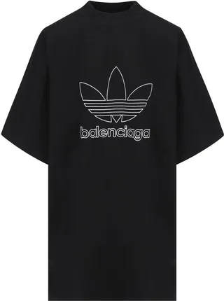 Balenciaga X Adidas Logo Embroidered Oversized T-Shirt