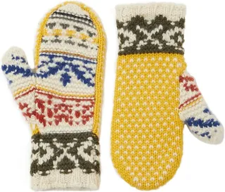 Bernina coarsehair cashmere mittens