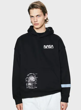 Ovesized Printed Hoodie