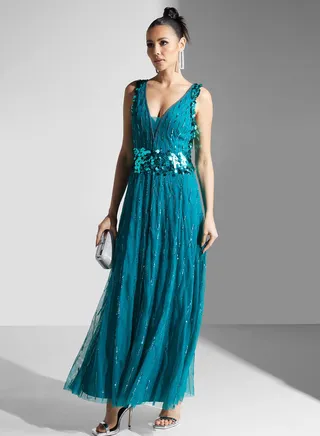 Dima Embellished Flared Dress