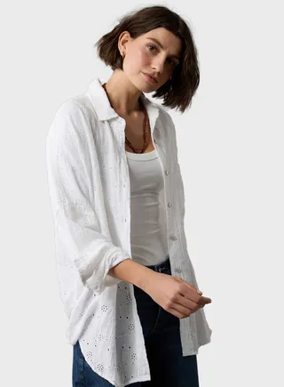 Embroidered Button Down Shirt