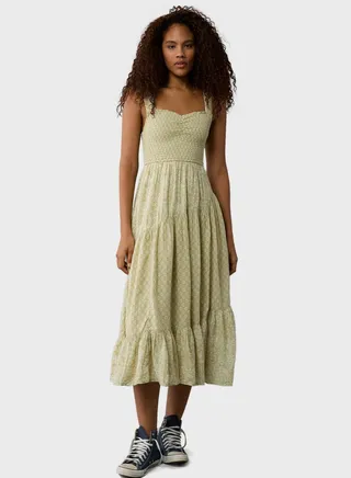 Sasymmetrical Trappy Tiered Dress