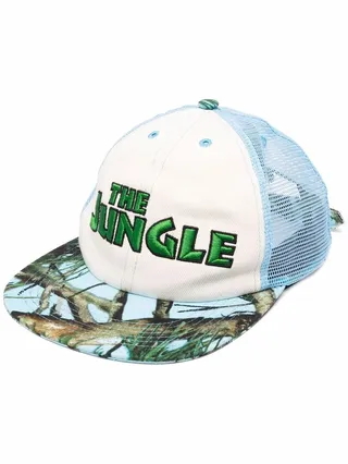 Slogan-Embroidered Trucker Cap
