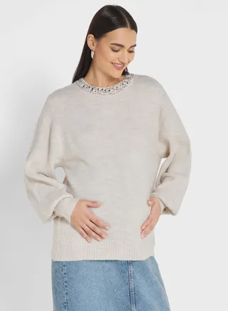 Crew Neck Knitted Sweater