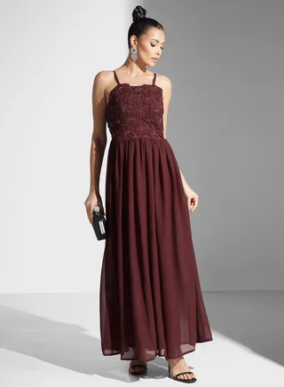 Dima Embellished Flared Dress