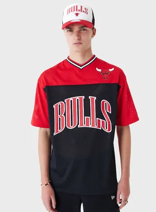 Chicago Bulls Graphic Mesh Oversized T-Shirt