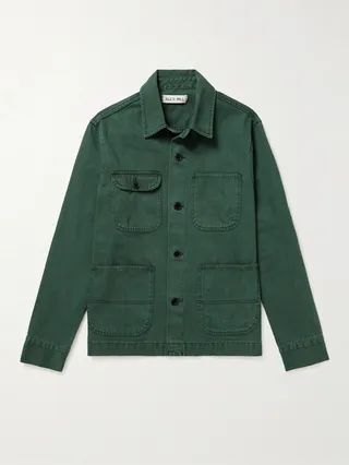 Garment-Dyed Recycled Denim Jacket