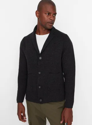 Button Detail Knitted Cardigan