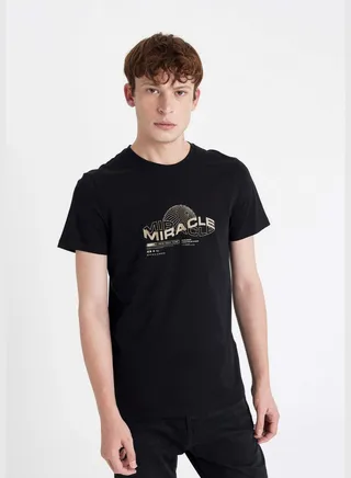 Slim Fit Crew Neck Printed T-Shirt