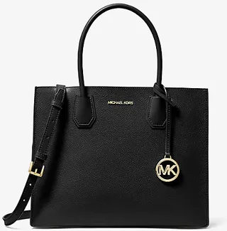 Mercer Large Pebbled Leather Accordion Tote Bag