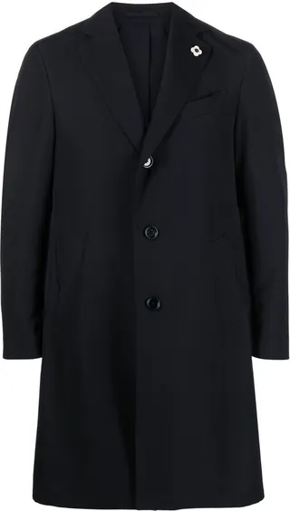 Single-Breasted Wool Coat