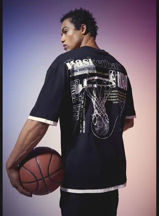 NBA Licensed Crew Neck Printed T-Shirt