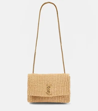 Kate Medium raffia shoulder bag