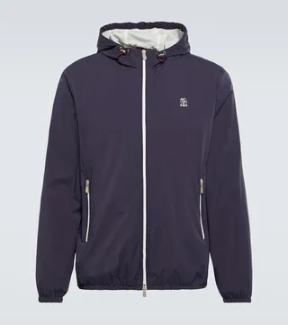 Nylon hooded jacket