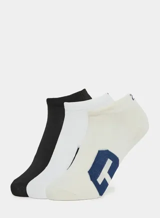 Pack of 3 - Letter Print Ankle Socks