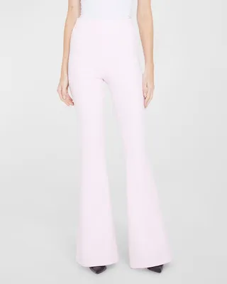Heavy Crepe Flare-Leg Pants