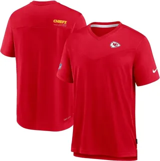 Men's Nike Red Kansas City Chiefs 2022 Sideline Coach Chevron Lock Up Performance V-Neck T-shirt