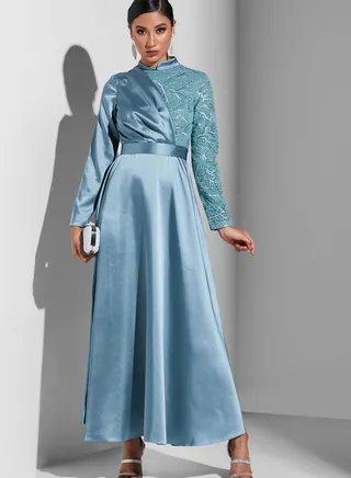 Pleated Front Dress