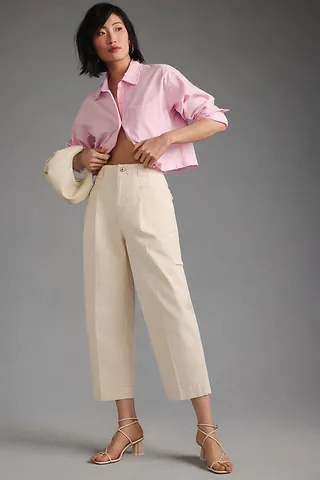 Scotch & Soda The Liv Cropped Trousers White