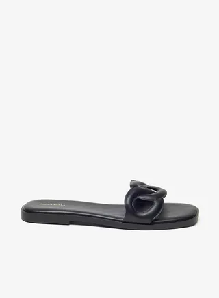 Women's Solid Slip-On Flat Sandals