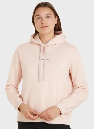 Crew Neck Logo Hoodie