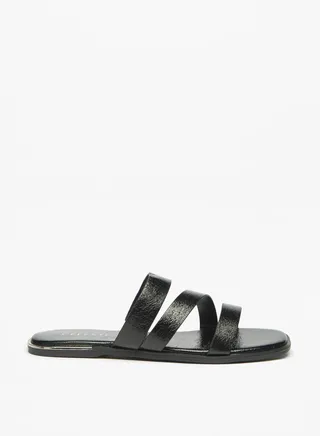 Women Textured Slip On Strap Sandals