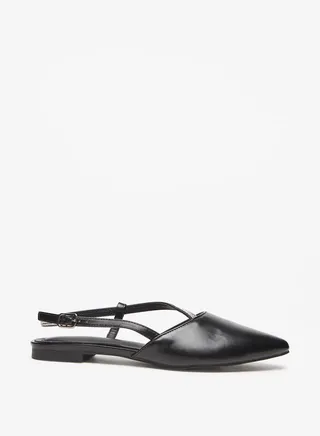 Women's Embellished Flat Ballerinas with Buckle Closure
