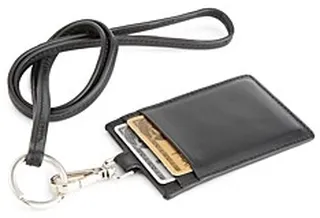 Royce New York Leather Lanyard Card Case