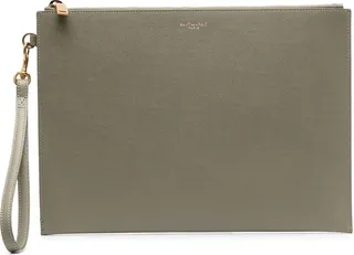Pebbled Leather Clutch