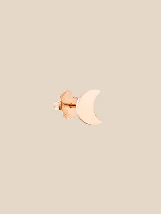 Dodo single moon earring in 9 kt rose gold