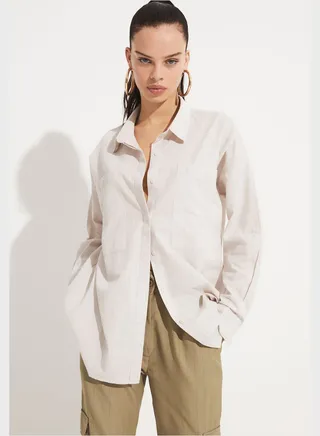 Pocket Detail Button Down Shirt