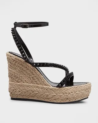 Mafaldina Spike Red Sole Wedge Espadrilles