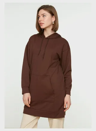 Drawstring Knitted Hoodie