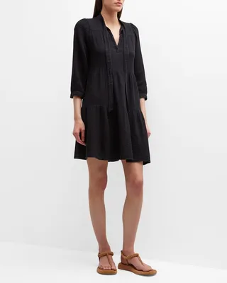 Giselle Double Gauze Tiered Mini Dress