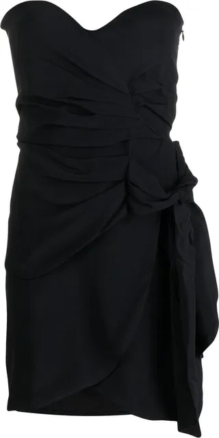 Ruched-Detail Strapless Dress