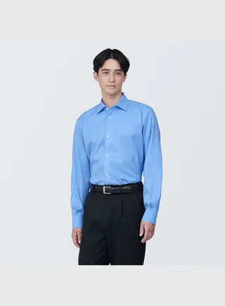 Non-Iron Semi Wide Collar Long Sleeve Shirt