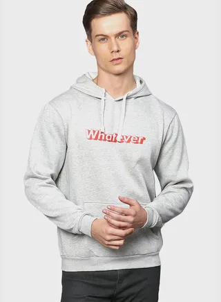 Front Pocket Printed Hoodie