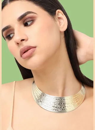 Gold Plated Designer Party Necklace For Women