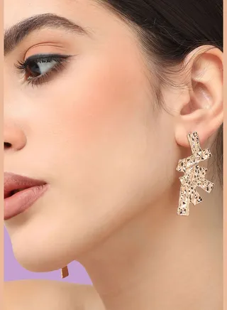 Gold Plated Designer Party Drop Earring For Women