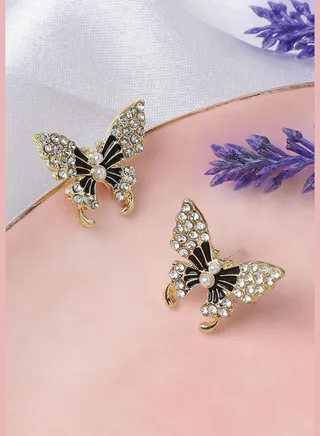 Silver Plated Designer Stone Casual Stud For Women
