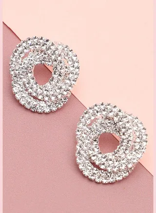 Gold Plated Party Designer Stone Stud For Women