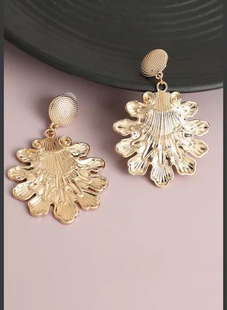 Gold Plated Pearls Party Drop Earring For Women