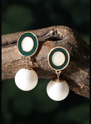 Gold Plated Party Pearls Drop Earring For Women