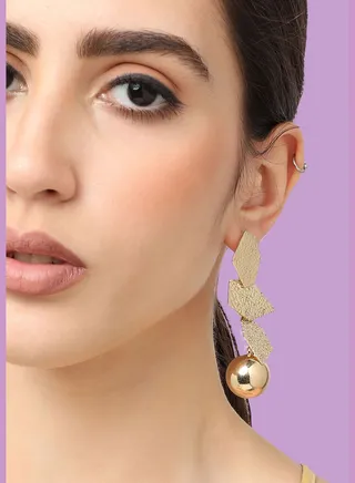 Gold Plated Party Designer Drop Earring For Women